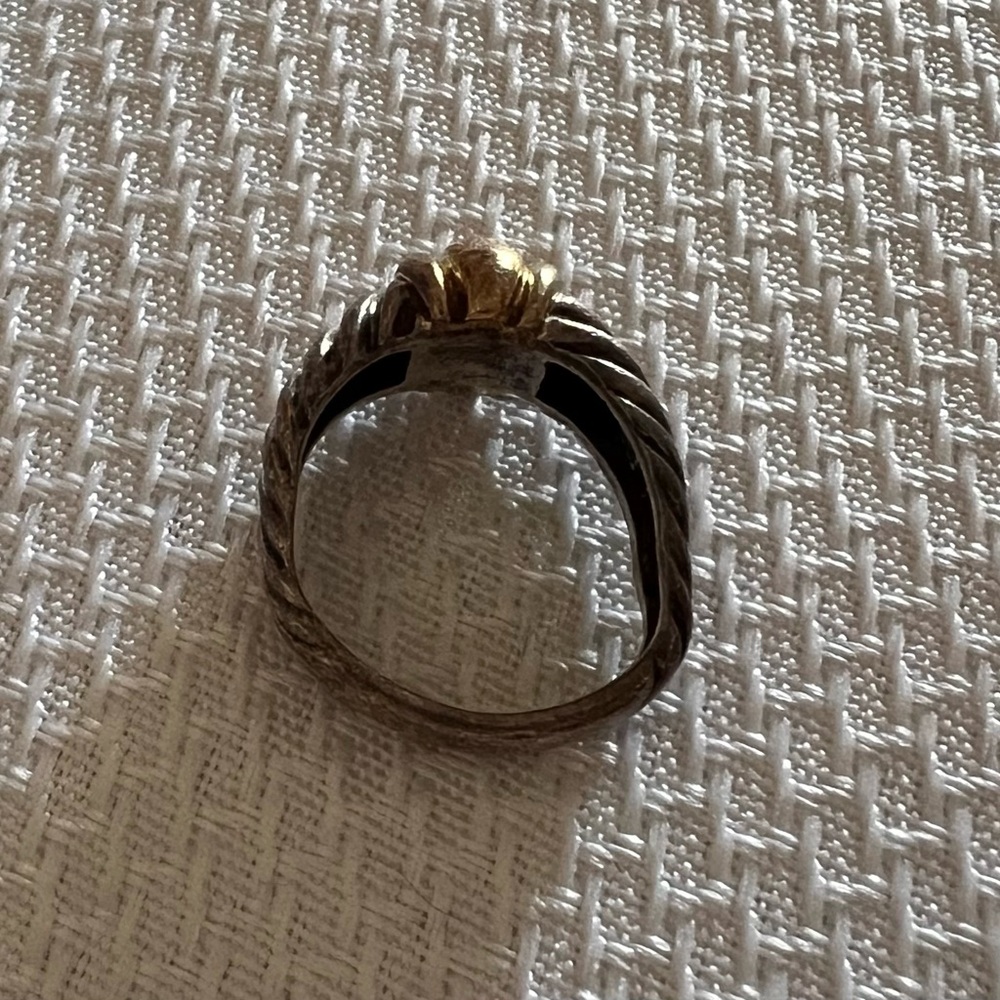 Ladies vintage DAVID YURMAN 14 karat gold and sterling silver shrimp domed ring - Picture 2 of 3